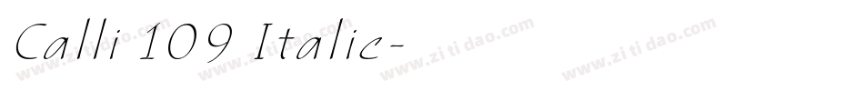 Calli 109 Italic字体转换
